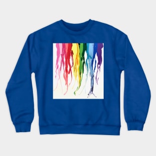 Rainbowfall Melting Rainbow Colors Crewneck Sweatshirt